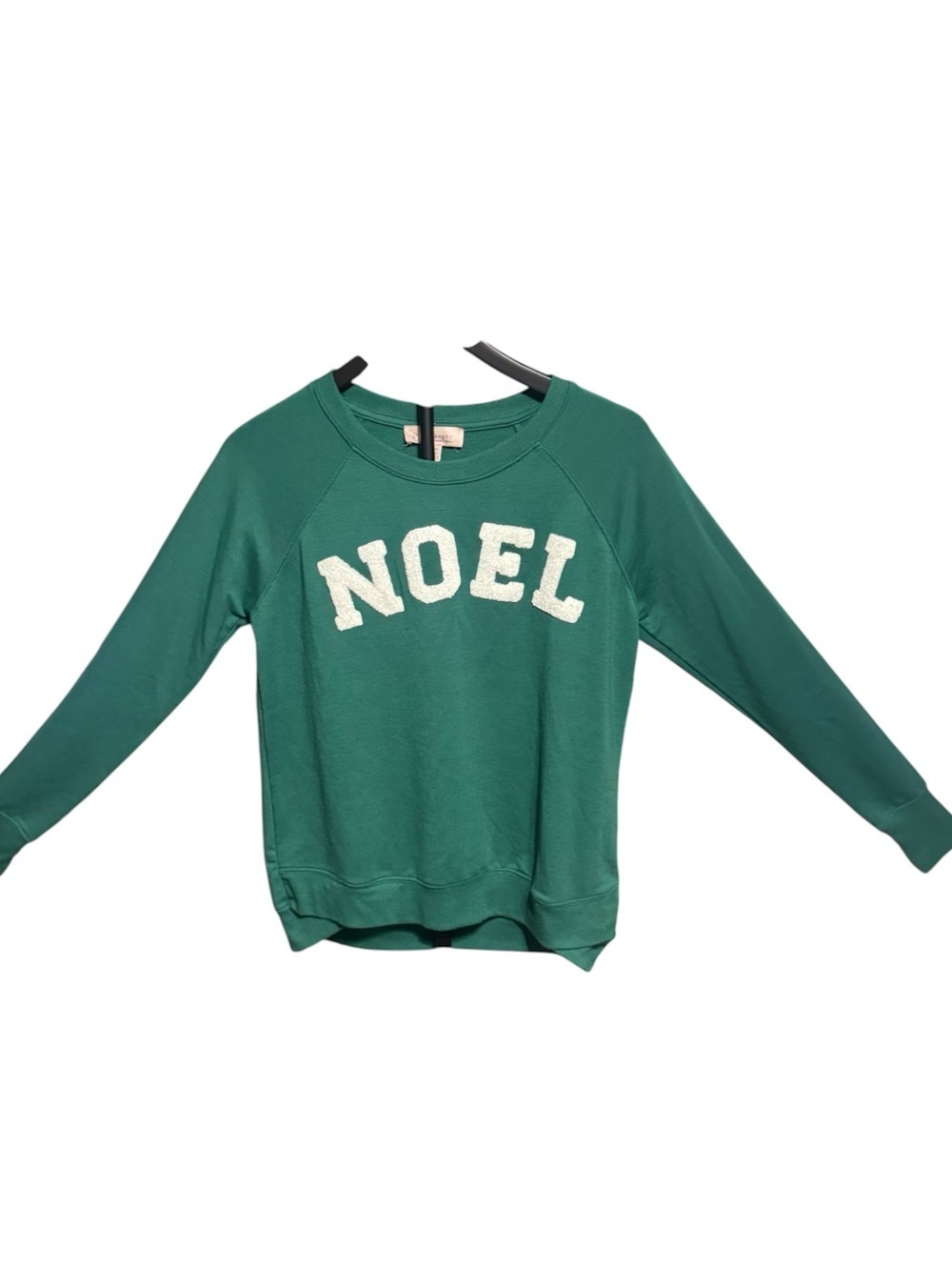 Philosophy Teal Crewneck Sweatshirt with White 'NOEL' Chenille
